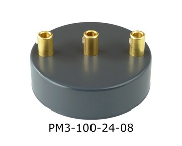 Патрон Е27, крышка серая с золотом, для металлического светильника