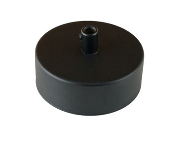Podsufitka metalowa 1 otwór 80mm czarna + HM (1)