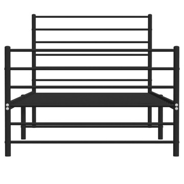 VidaXL Металлический каркас кровати с изголовьем и изножьем.