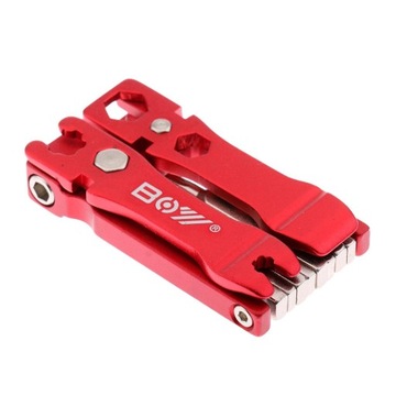 Multitool rowerowy - Czerwony