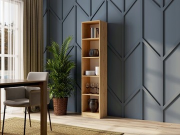 ОФИСНАЯ ПЕРЕПАЛКА ДЛЯ КНИГ, ОТКРЫТАЯ, 40x182x30 СМ, 5x ПОЛКА ARTISAN