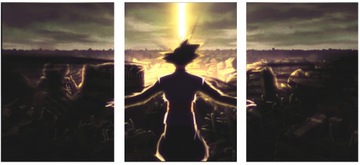 3x OBRAZ NA ŚCIANĘ BLACK GOKU 50x70