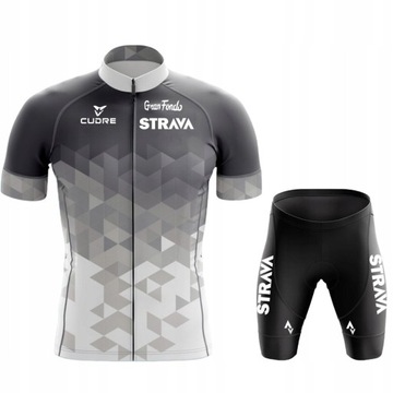 STRÓJ ROWEROWY STRAVA SPODENKI ŻELOWE KOSZULKA