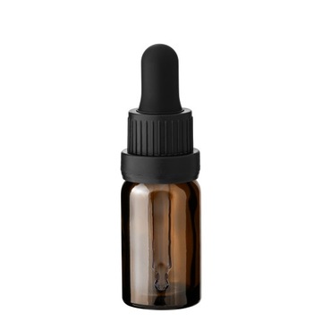 Butelka szklana brązowa 10 ml z pipetą 5 sztuk