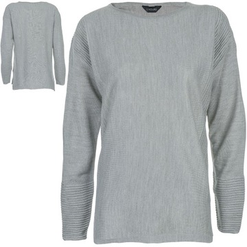 Yours Asymetryczny Modny Kobiecy Szary Sweter Sweterek Plus Size 58/60
