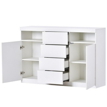 Komoda LED szafka kuchenna biały 139*36,5*92cm