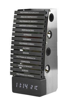 SPICE TOWER (czarny) przyprawnik z zegarem LED