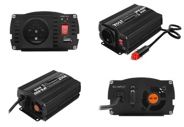 PRZETWORNICA SAMOCHODOWA 12V 24V 230V 300/600W TIR AUTO SINUS MODYFIKOWANY