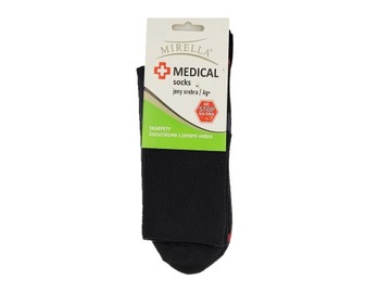 Skarpety MEDICAL jony srebra 41-43 Czarny 5-pak