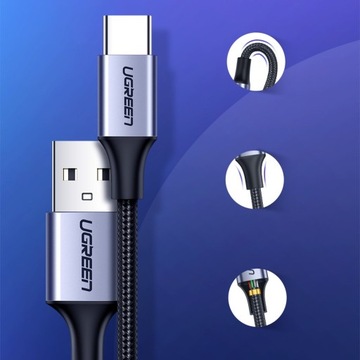 UGREEN прочный кабель USB-C QC 3.0 3А 2м