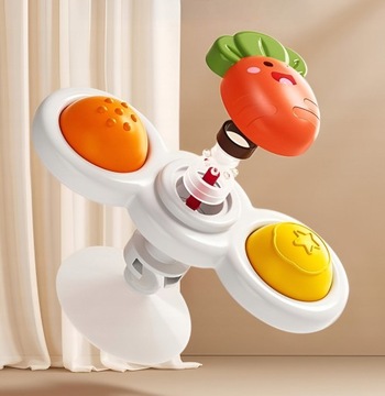 3 X ИГРУШКА ДЛЯ ВАННЫ FIDGET SPINER СЕНСОРНАЯ ПОГРЕМКА С ПРИСОСКОЙ