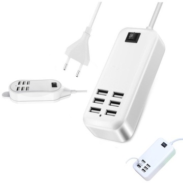 ŁADOWARKA SIECIOWA DO TELEFONU TABLETU SMARTFON IPHONE 6X USB UNIWERSALNA