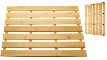 БАМБУКОВЫЙ КОВРИК ДЛЯ ВАННОЙ ДЕРЕВЯННЫЙ КОВРИК ПЛАТФОРМА 53x 35,5x 2,5 см