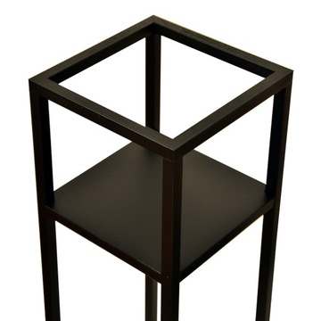 Kwietnik stojący stolik czarny loft 50 cm stalowy