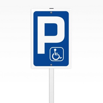 Znak na stelażu PARKING DLA INWALIDÓW wózek 30x40