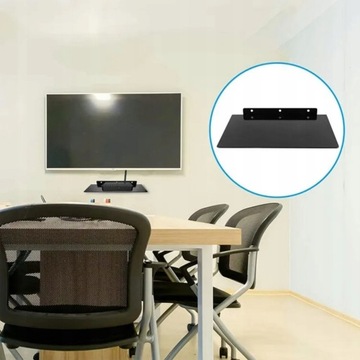 НАСТЕННАЯ СТЕКЛЯННАЯ ПОЛКА КРОНШТЕЙН ДЛЯ ТЕЛЕВИЗОРА DVD RTV ТЮНЕР ДЛЯ СТОЛИКА ДЕКОДЕРА 24,5