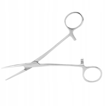 Хирургические прямые кровоостанавливающие щипцы длиной 16 см.