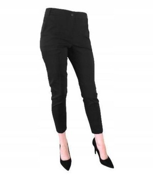 Spodnie garniturowe eleganckie sigma czarne 7/8 cygaretki .54