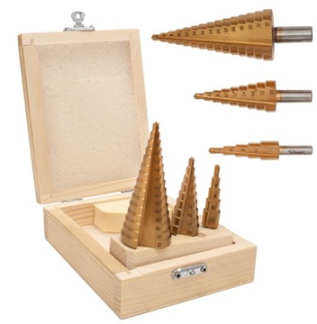 WIERTŁO WIERTŁA STOPNIOWE STOŻKOWE 3el TYTAN 4-32