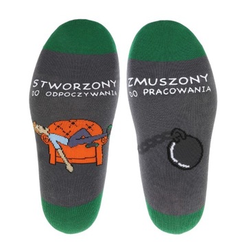 Skarpety MORAJ 39-42 casual line śmieszne napisy STWORZONY DO ODPOCZYWANIA