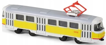 METALOWY TRAMWAJ T3 ŻÓŁTY KOLEKCJONERSKI 1;87
