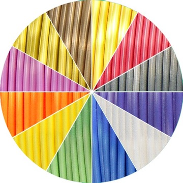 Wkład PLA SILK 12x5m - Devil Design SILK 1.75mm 12 kolorów po 5m = 60m