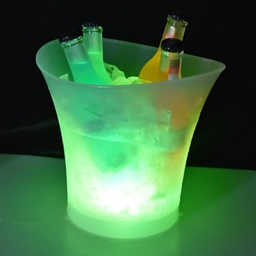 5L 7 kolorów Wiaderko na lód z oświetleniem LED szampan Napoje z winem Piwo