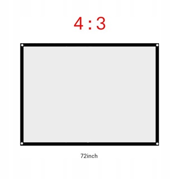 ПОРТАТИВНАЯ СКЛАДНАЯ ЗАНАВЕСКА ДЛЯ ПРОЕКТОРА 4:3 72 ДЮЙМА