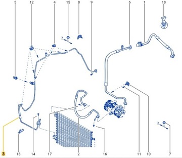Przewód klimatyzacji Renault Clio IV 4 Captur 924406095R 924405098R ORGINAŁ