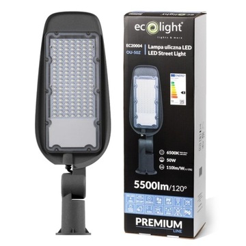 LAMPA ULICZNA LATARNIA LED 230V 50W REGULOWANA CW