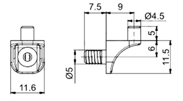ПОДДЕРЖКА РУЧКА ДЛЯ ПОЛКИ FI 5 IKEA 20 ШТ.