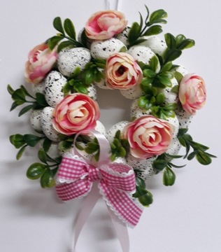 Wianek Wielkanocny stroik wieniec jajka