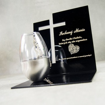 NAGROBNA PODSTAWKA POD ZNICZ SZKŁO AKRYL LAMPION