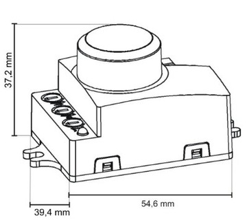 Микроволновой датчик движения MINI в сумерках для светодиодов