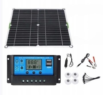 PANEL SŁONECZNY ZESTAW SOLARNY 200W 60A REGULATOR