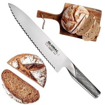 Global Japoński Nóż Do Kuchenny Do Pieczywa Chleba Bułek 56-58HRC 20cm G-22