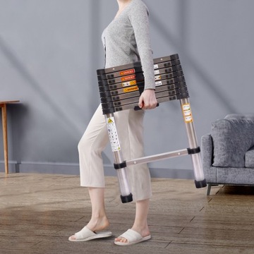 СКЛАДНАЯ ТЕЛЕСКОПИЧЕСКАЯ ЛЕСТНИЦА 2,6 м, нержавеющая сталь