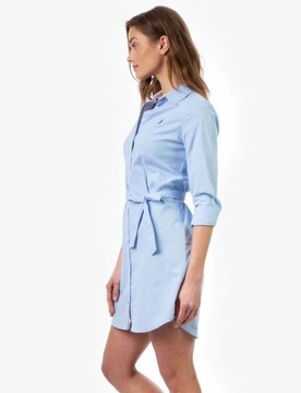 US Polo Assn. dámske šaty SOLID OXFOR modré M