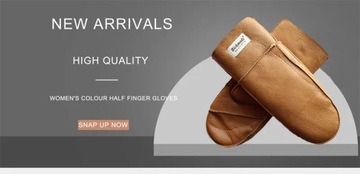 Варежки из овчины, женские кожаные, шерстяные, зимние, теплые, утепленные