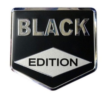 NAKLEJKA EMBLEMAT BLACK EDITION ALU JAKOŚĆ!! CHROM