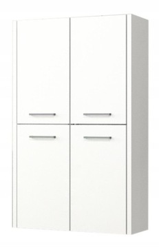 SZAFKA ŁAZIENKOWA BIAŁA SŁUPEK WISZĄCY REGAŁ 56CM