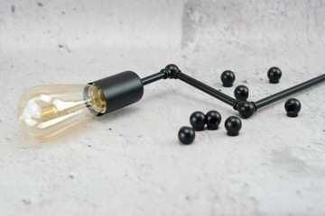 Черная трубка с резьбой для лампы, сделай сам, соска-чердак в стиле ретро M10x1, расстояние 18 см