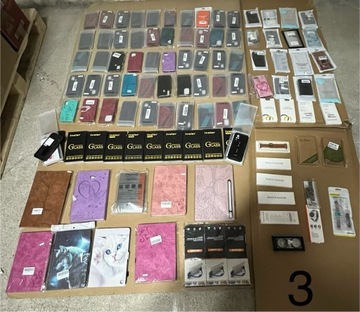 Коробка микс Amazon категории А 100 шт. Чехлы для телефонов, планшетов и ремешки для умных часов.