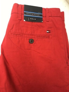 Tommy Hilfiger spodnie chinos czerwone 30Wx34L