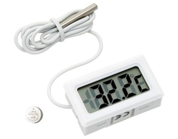 Termometr panelowy biały LCD -50do100C