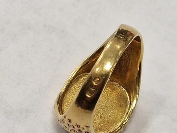 Złoty sygnet męski/ 750/ 12.77 gram/ R20/ 63-86/ Włochy/ Lite złoto