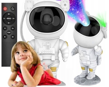PROJEKTOR GWIAZD Lampka Nocna Rzutnik Dla Dzieci Led Laserowy ASTRONAUTA