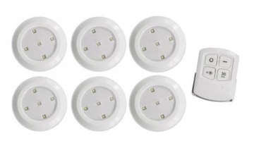 Lampka bezprzewodowa lampki LED na baterie 6szt. +