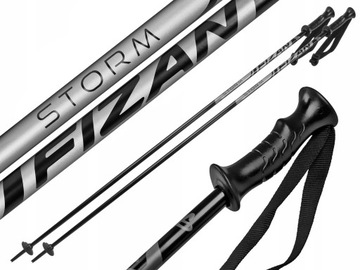 KIJE NARCIARSKIE ZJAZDOWE FIZAN STORM BLACK 130 cm