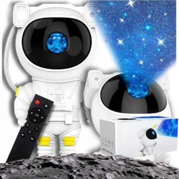 LAMPKA NOCNA LED PROJEKTOR RZUTNIK GWIAZD NIEBA ASTRONAUTA DLA DZIECI PILOT